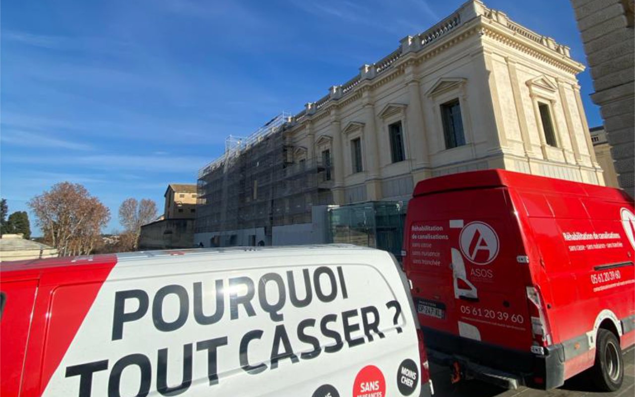 Réhabilitation des canalisations d'eaux pluviales du Palais de Justice de Montpellier - 1